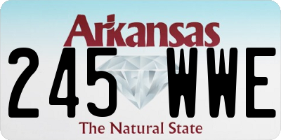 AR license plate 245WWE