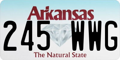 AR license plate 245WWG