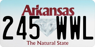 AR license plate 245WWL