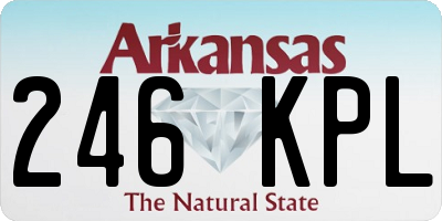 AR license plate 246KPL