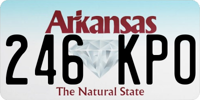 AR license plate 246KPO