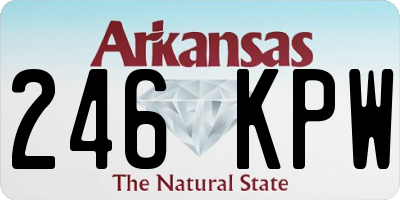 AR license plate 246KPW