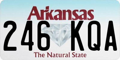 AR license plate 246KQA