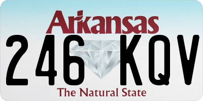 AR license plate 246KQV