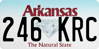 AR license plate 246KRC