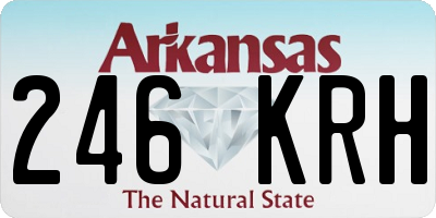AR license plate 246KRH