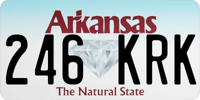 AR license plate 246KRK