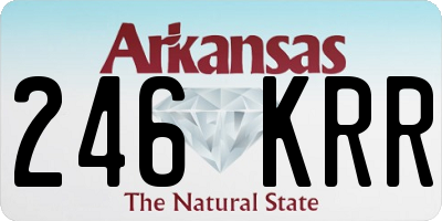 AR license plate 246KRR