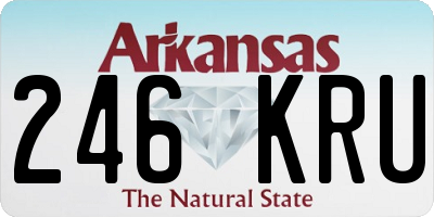 AR license plate 246KRU