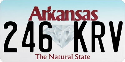 AR license plate 246KRV