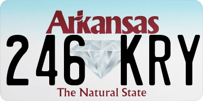 AR license plate 246KRY