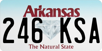 AR license plate 246KSA