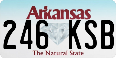 AR license plate 246KSB