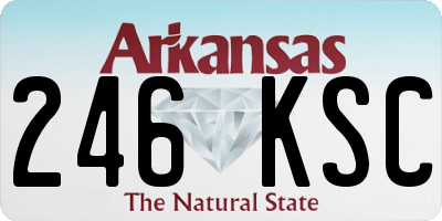 AR license plate 246KSC