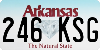 AR license plate 246KSG