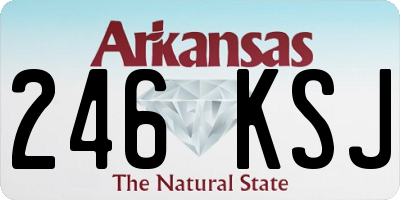 AR license plate 246KSJ