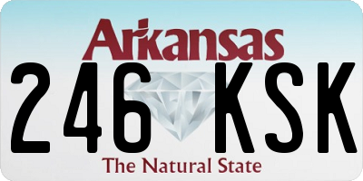 AR license plate 246KSK