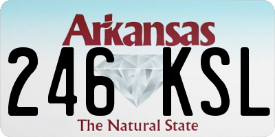 AR license plate 246KSL