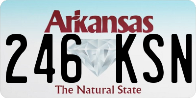 AR license plate 246KSN