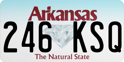 AR license plate 246KSQ