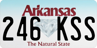 AR license plate 246KSS