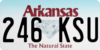 AR license plate 246KSU