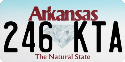AR license plate 246KTA