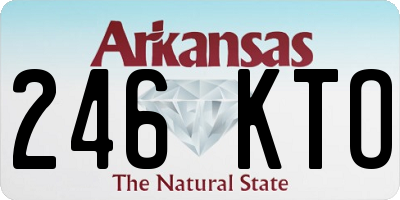 AR license plate 246KTO