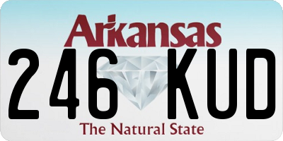 AR license plate 246KUD