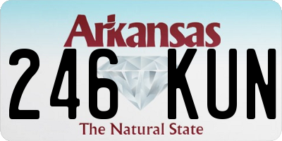 AR license plate 246KUN