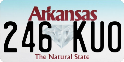 AR license plate 246KUO