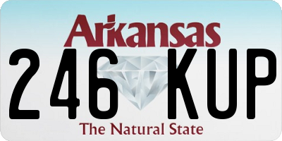 AR license plate 246KUP
