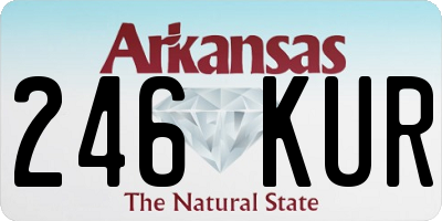 AR license plate 246KUR