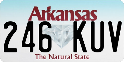 AR license plate 246KUV