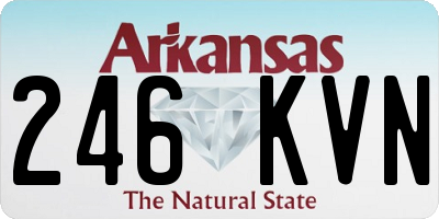 AR license plate 246KVN
