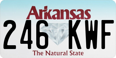 AR license plate 246KWF