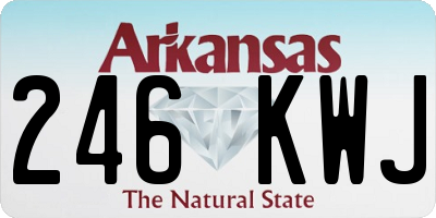 AR license plate 246KWJ