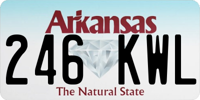 AR license plate 246KWL