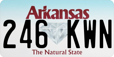 AR license plate 246KWN