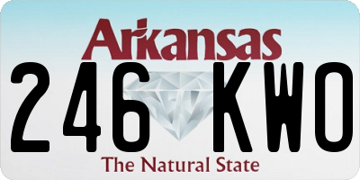AR license plate 246KWO