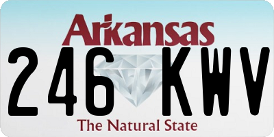 AR license plate 246KWV