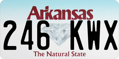 AR license plate 246KWX