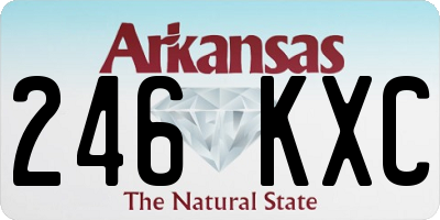 AR license plate 246KXC