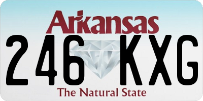 AR license plate 246KXG