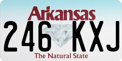 AR license plate 246KXJ