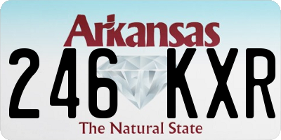 AR license plate 246KXR