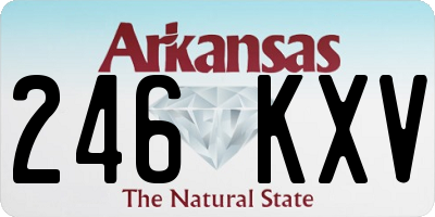 AR license plate 246KXV