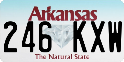 AR license plate 246KXW