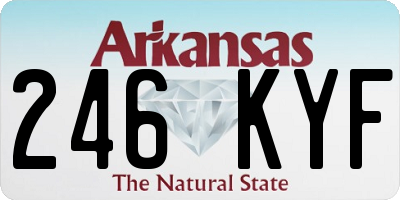 AR license plate 246KYF