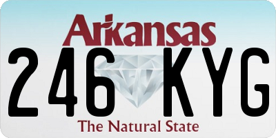 AR license plate 246KYG